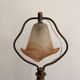 Art Nouveau Table Lamp Brass Gilded Marbled Glass Tulip Nancy School