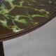 Midcentury Italian Oblong Marble Effect Table With Wood Base.