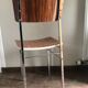 Table en formica avec sa chaise et son tabouret imitation palissandre