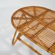 Table basse ovale en osier, années 1950