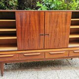 High sideboard in teak edited by Samcom for Johannes ANDERSEN