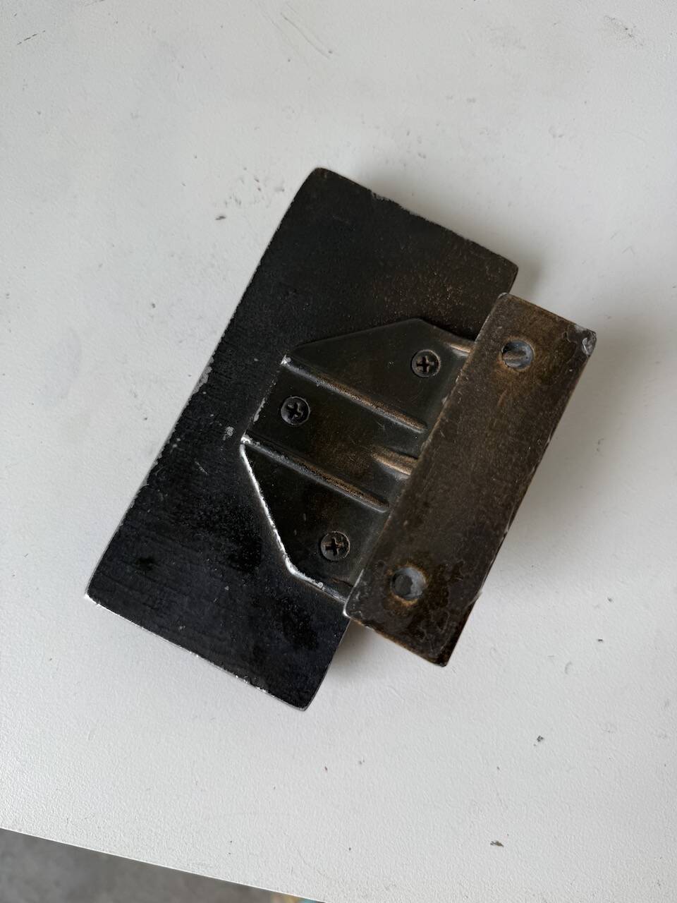 Brutalism bronze door handle