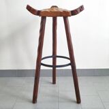 Vintage Spanish brutalist bar stool 1970s
