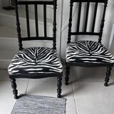 2 chaises basses Napoléon III