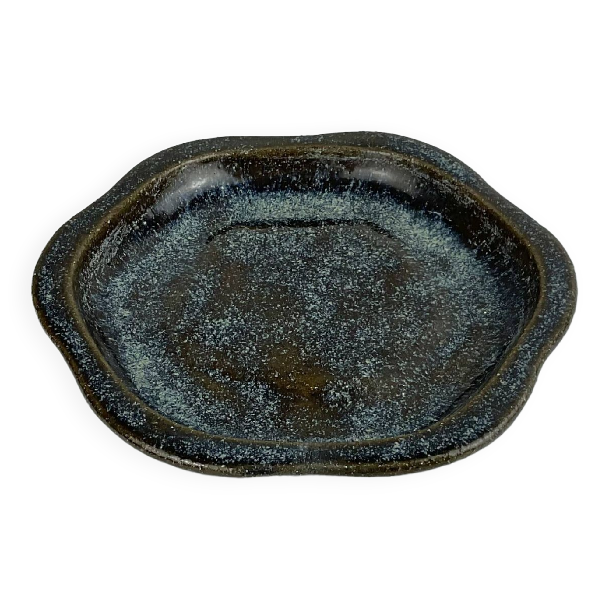 Enamelled stoneware ashtray