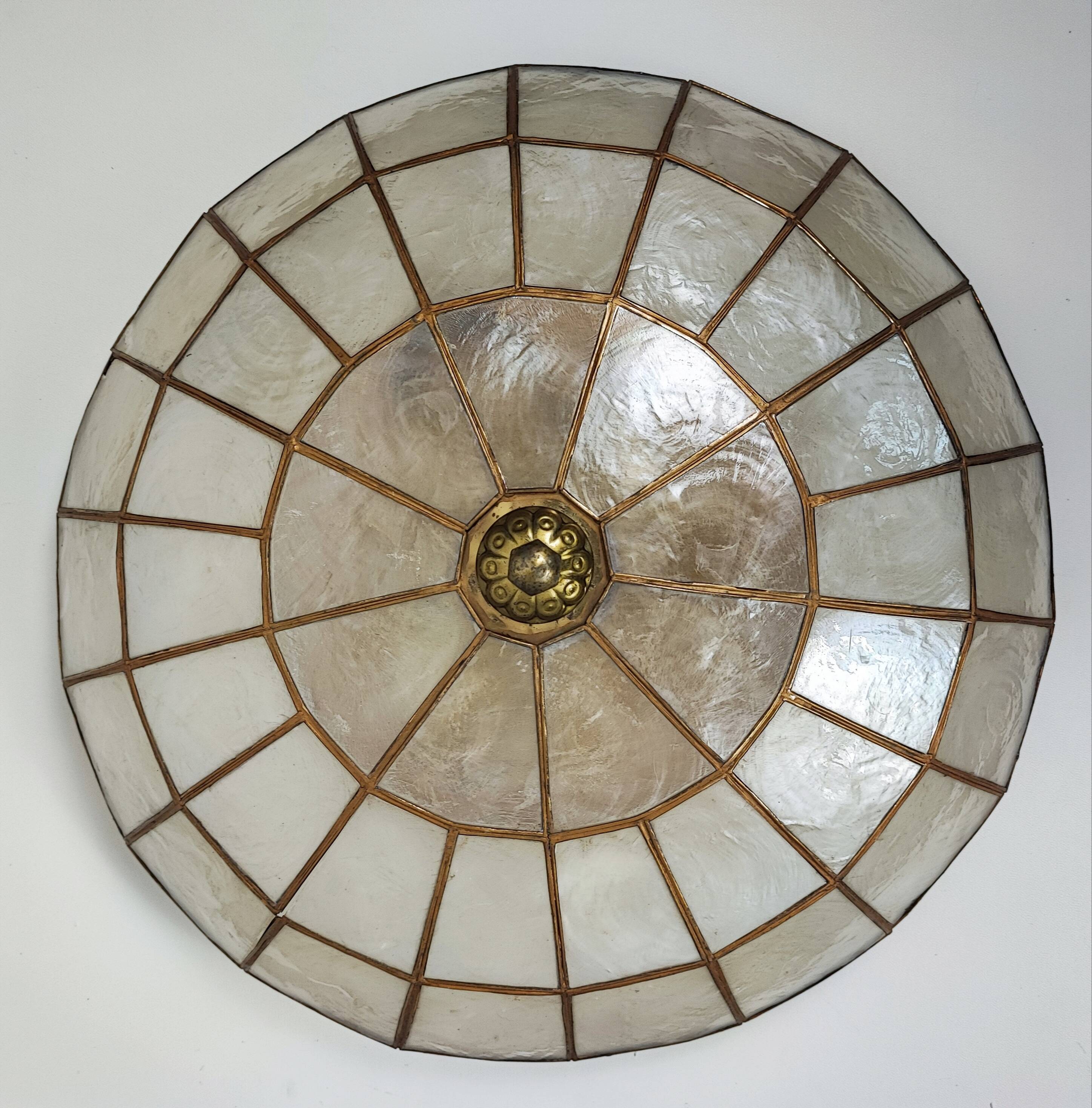 Mother-of-pearl ceiling/wall light