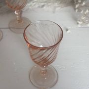 Lot de 8 verres à liqueur vintage Rosaline