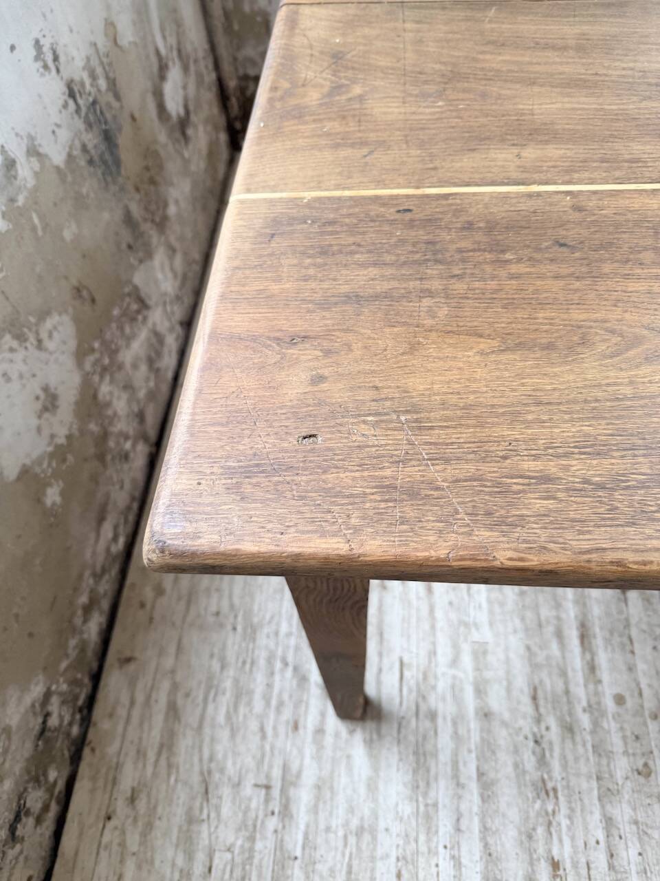 Large “square” oak farmhouse table 1950
