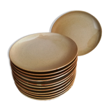 Service 12 flat plates sandstone Village CNP France