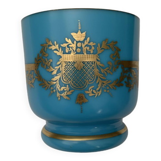 Blue Opaline Vase