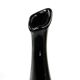 Art Deco vase, black glass, Ząbkowice, Poland, 1970s