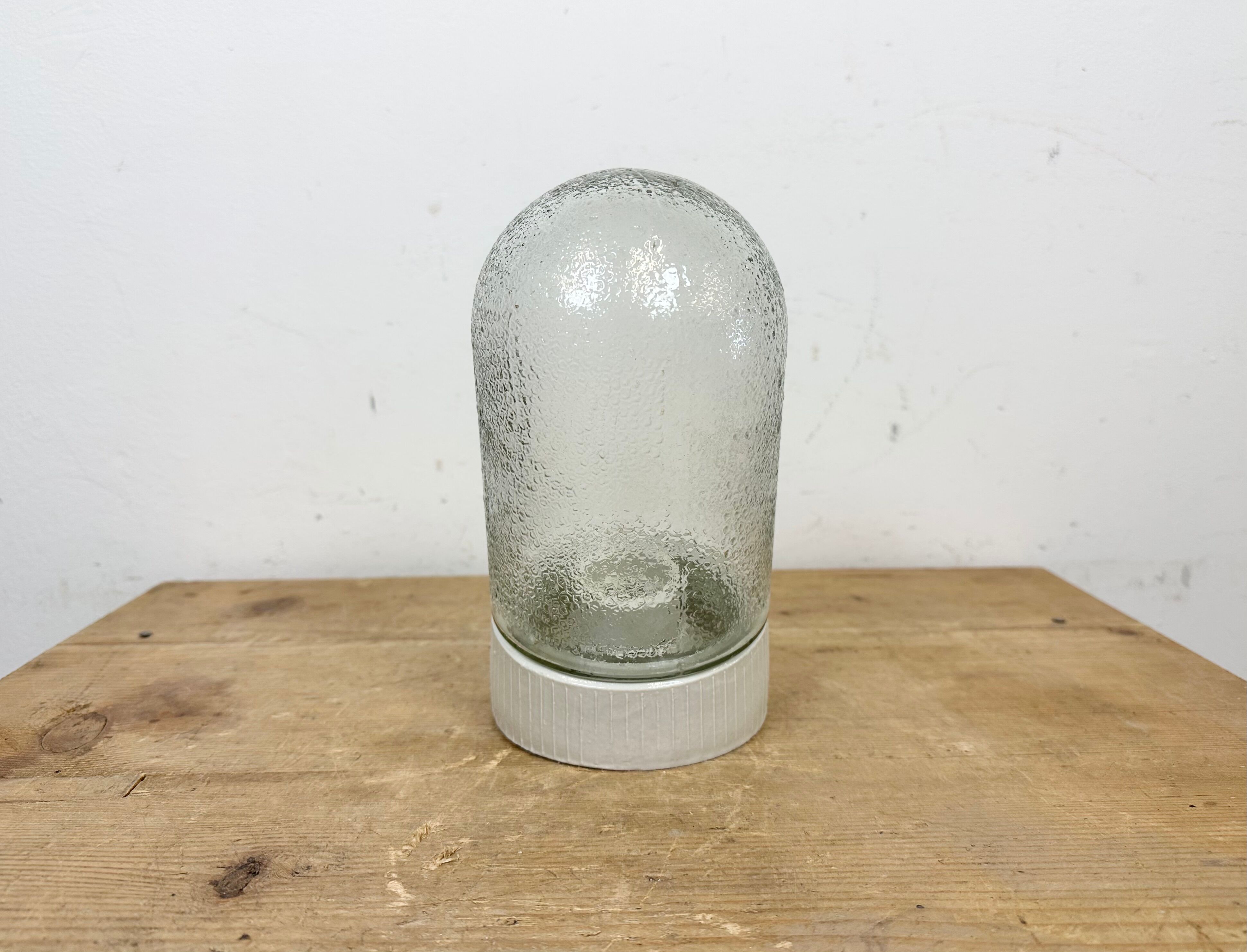 Vintage White Porcelain Wall Light, 1970s