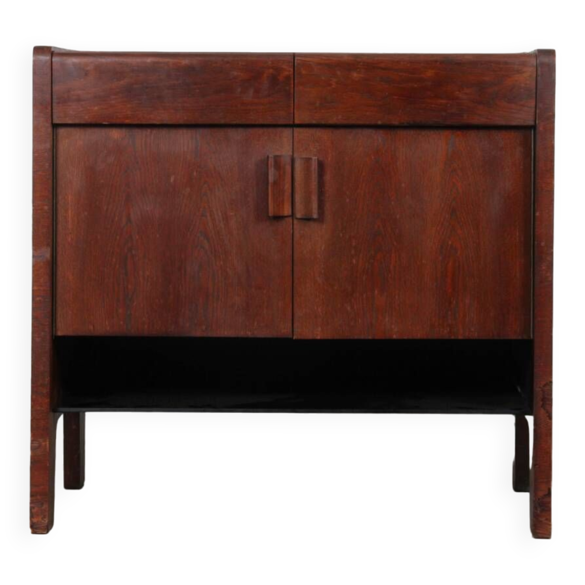 Wooden and opaline chest of drawers from the 1960s