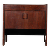 Wooden and opaline chest of drawers from the 1960s