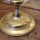 Pair of brass candle holders