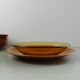 Set of 6 Vereco orange smoked glass plates