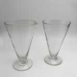2 vintage lab vases