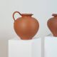 Pair of handcrafted terracotta vases from the mid-century.