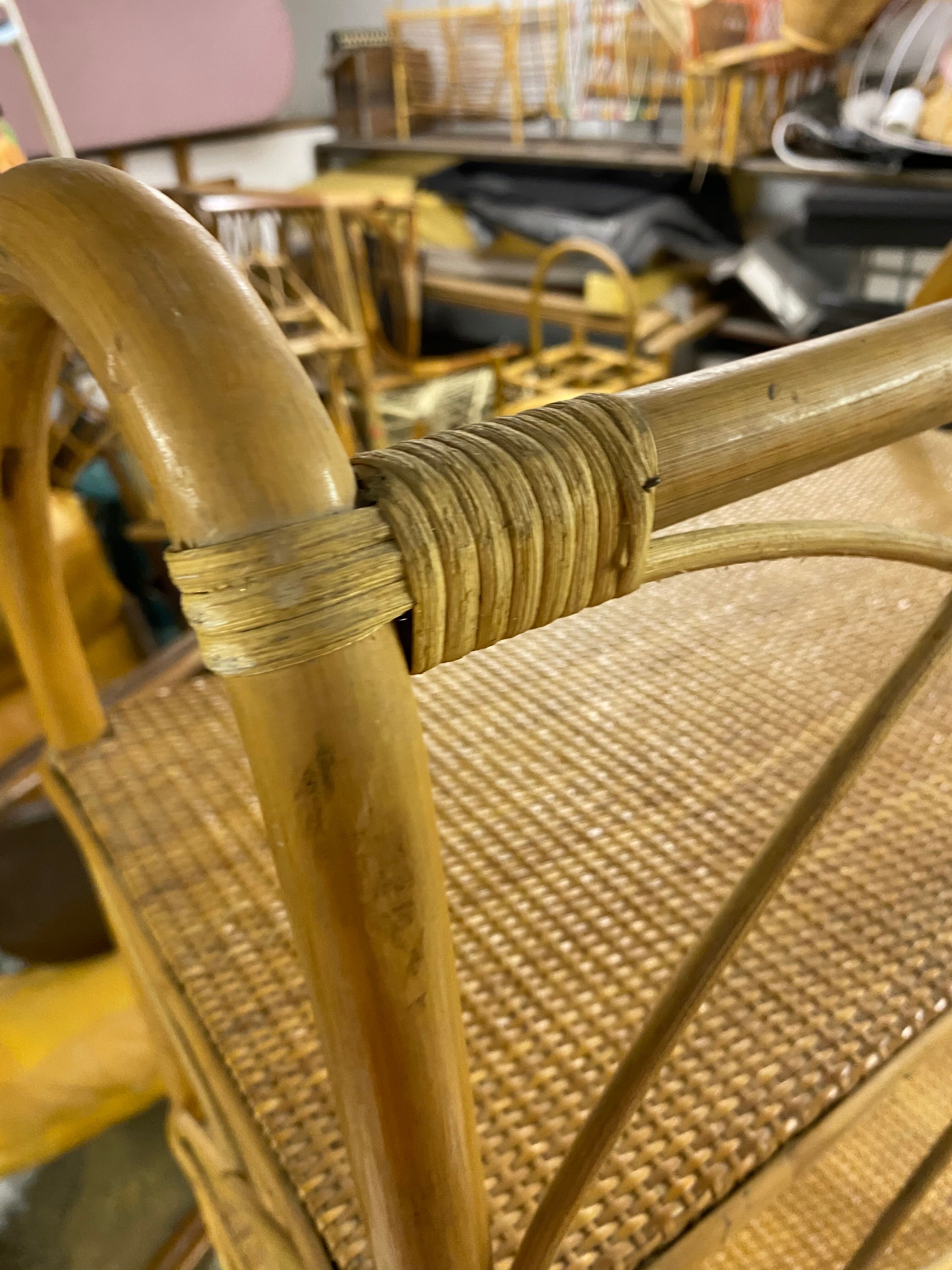 Rattan bookcase shelf