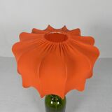 Wine bottle table lamp with fabric shade, 1970s