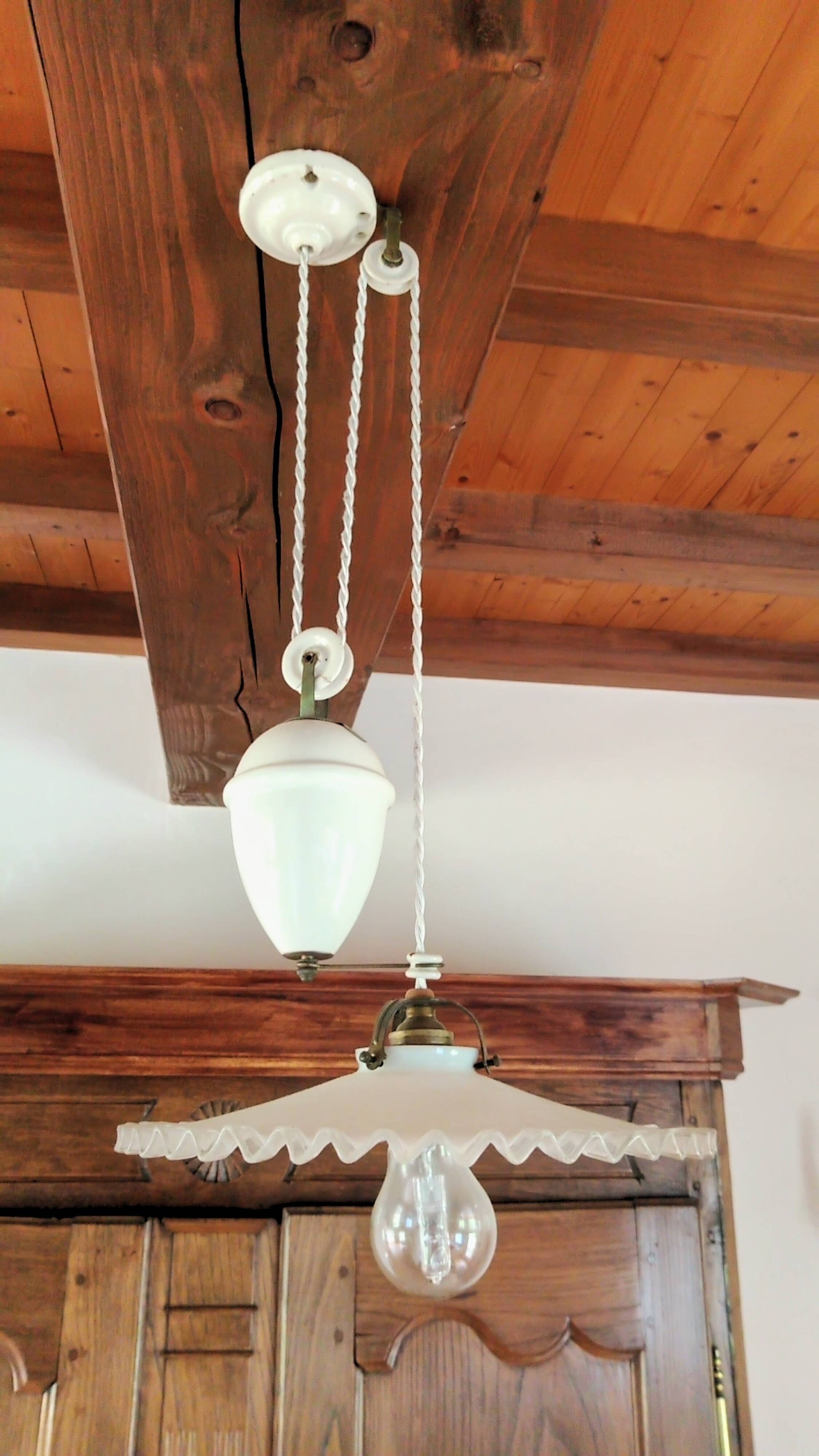 Opaline pendant light
