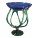 Bowl, centerpiece on twisted blue and green glass legs