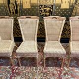 4 chaises en osier