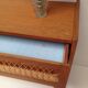 Commode en bois et rotin vintage années 60