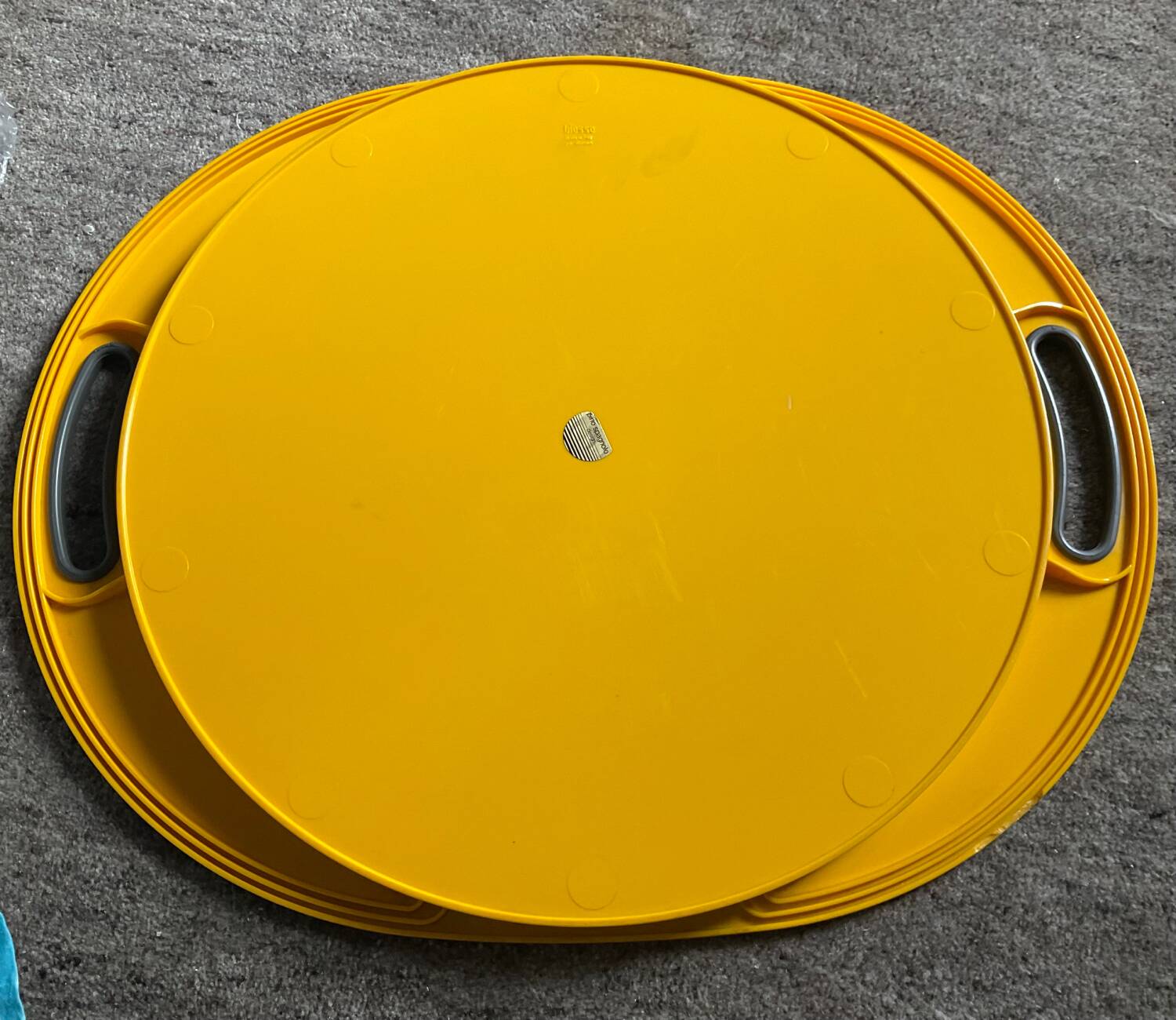 Vintage yellow tray by P.Spagnolo for Biesse-Italy