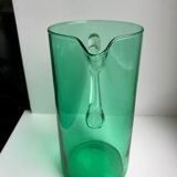 Pichet en verre vert années 70