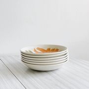 6 assiettes creuses en céramique – décor floral peint à la main