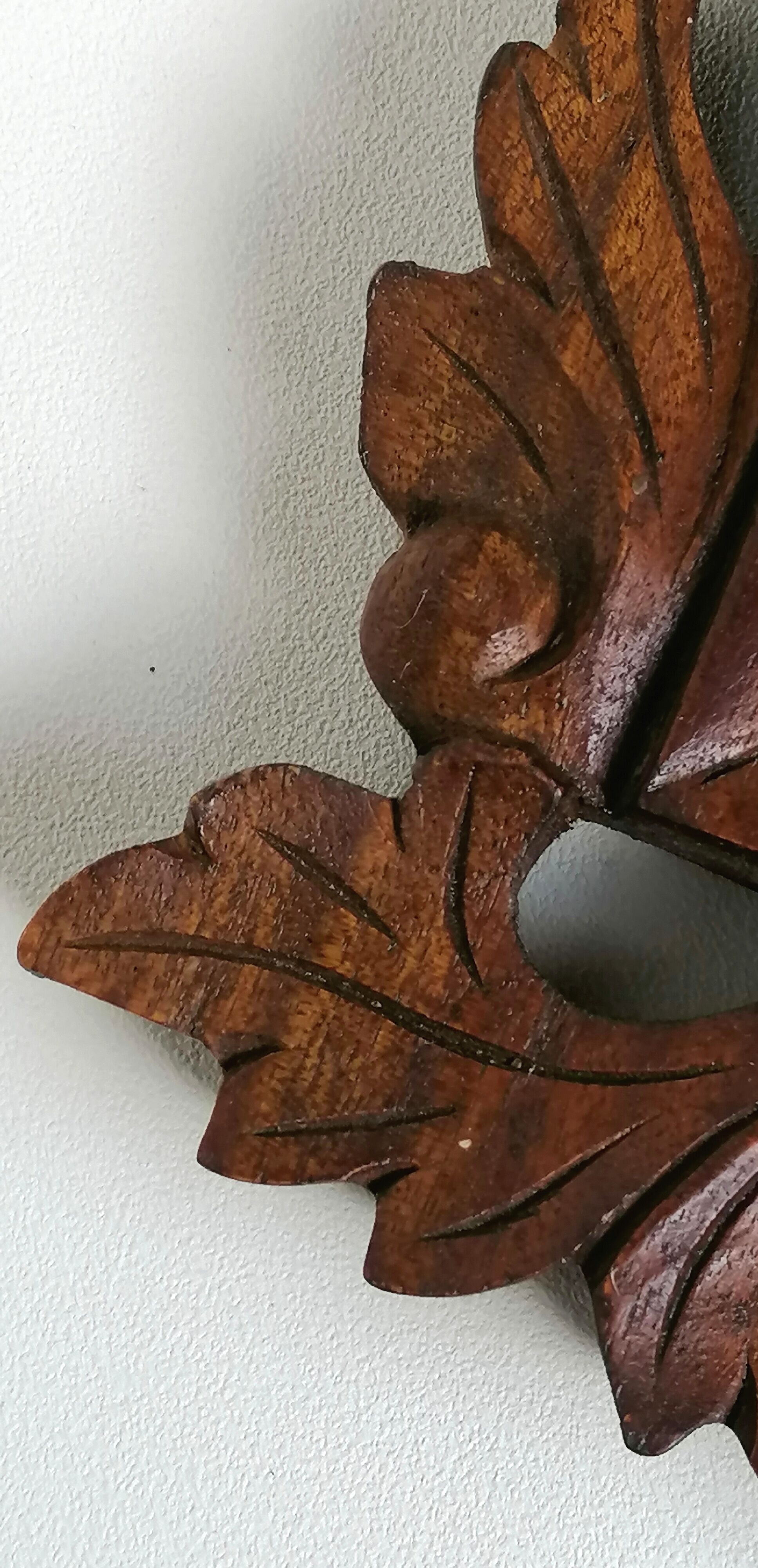 Miroir bois sculpté 34 x 20 cm