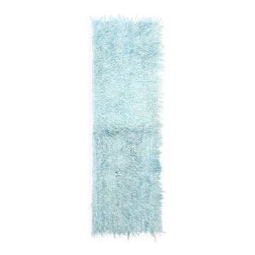 2x7 Light Green & Soft Kilim Runner Rug, 72x230Cm