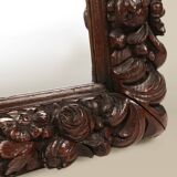 Rare large Antique Baroque or Rococo style hand carved oak mirror, France c