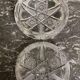 Magnificent series of 2 pieces in chiseled crystal art deco period