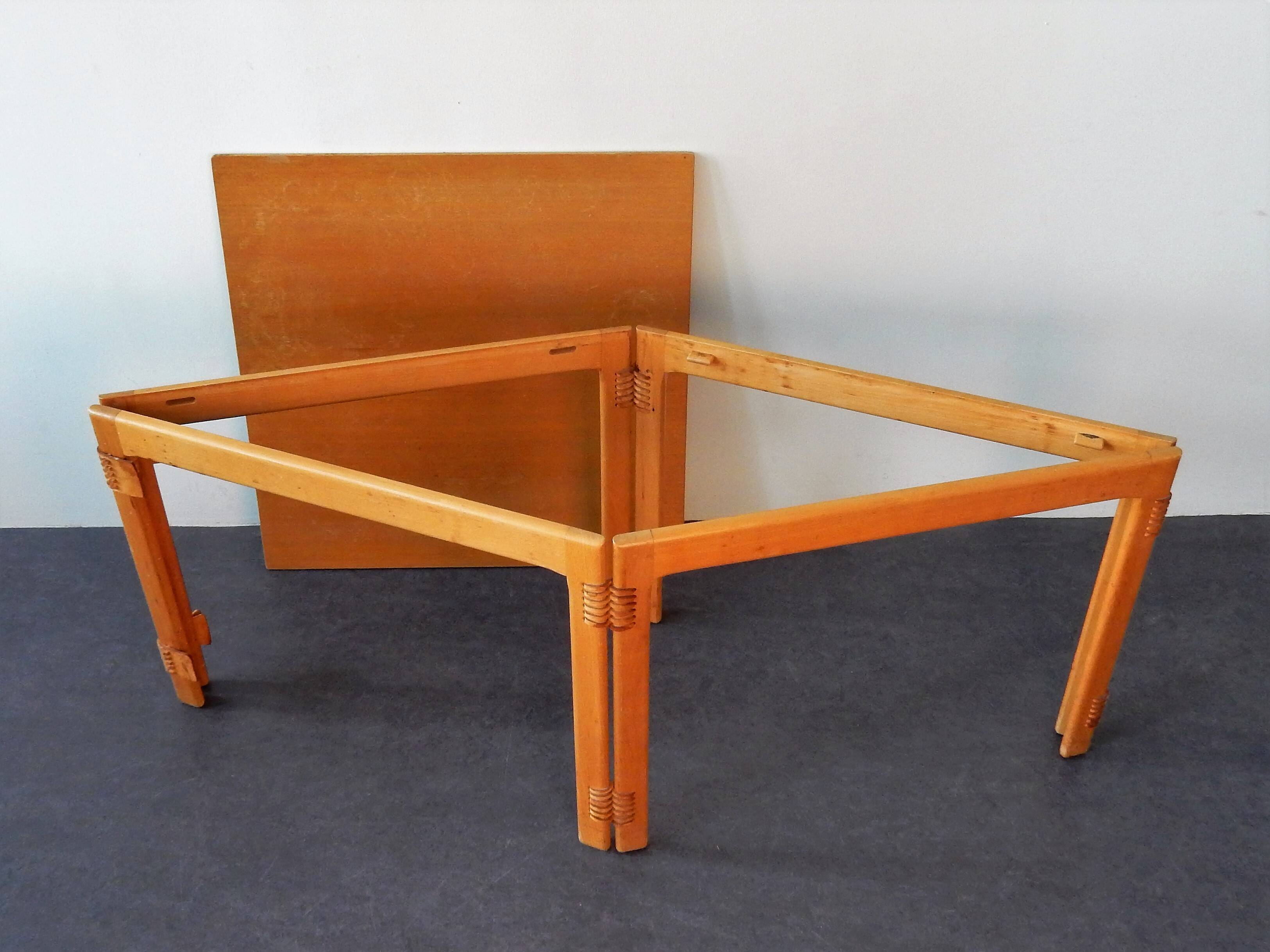 Vintage Danish Square Folding Coffee Table