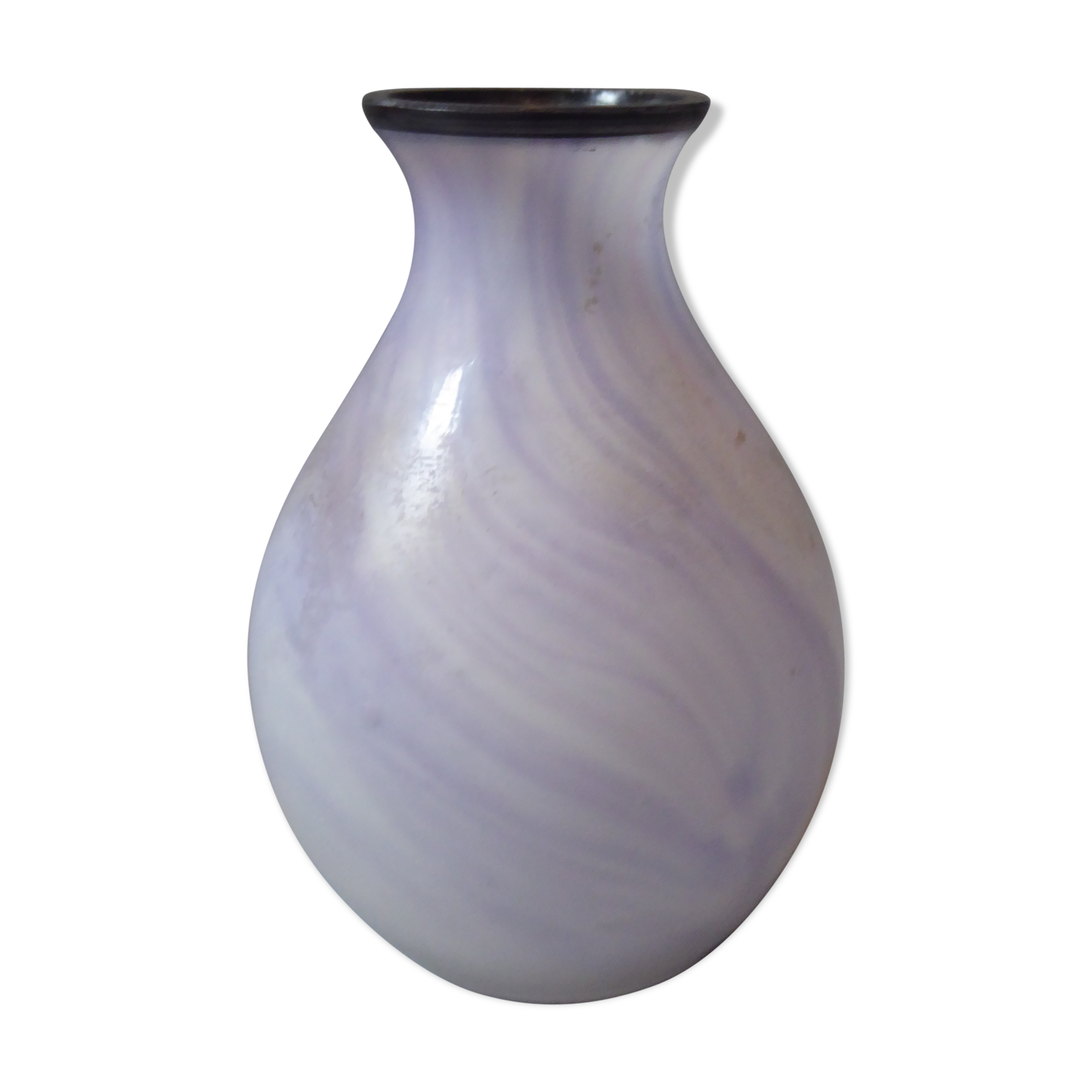 Purple glass paste vase