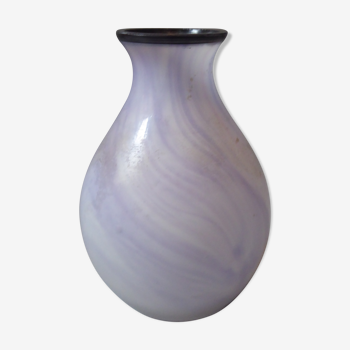 Purple glass paste vase