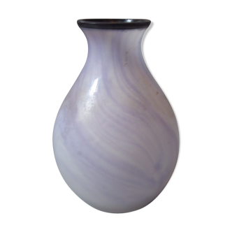 Purple glass paste vase