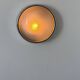 Modernist chrome and ribbed glass wall light, France 1970