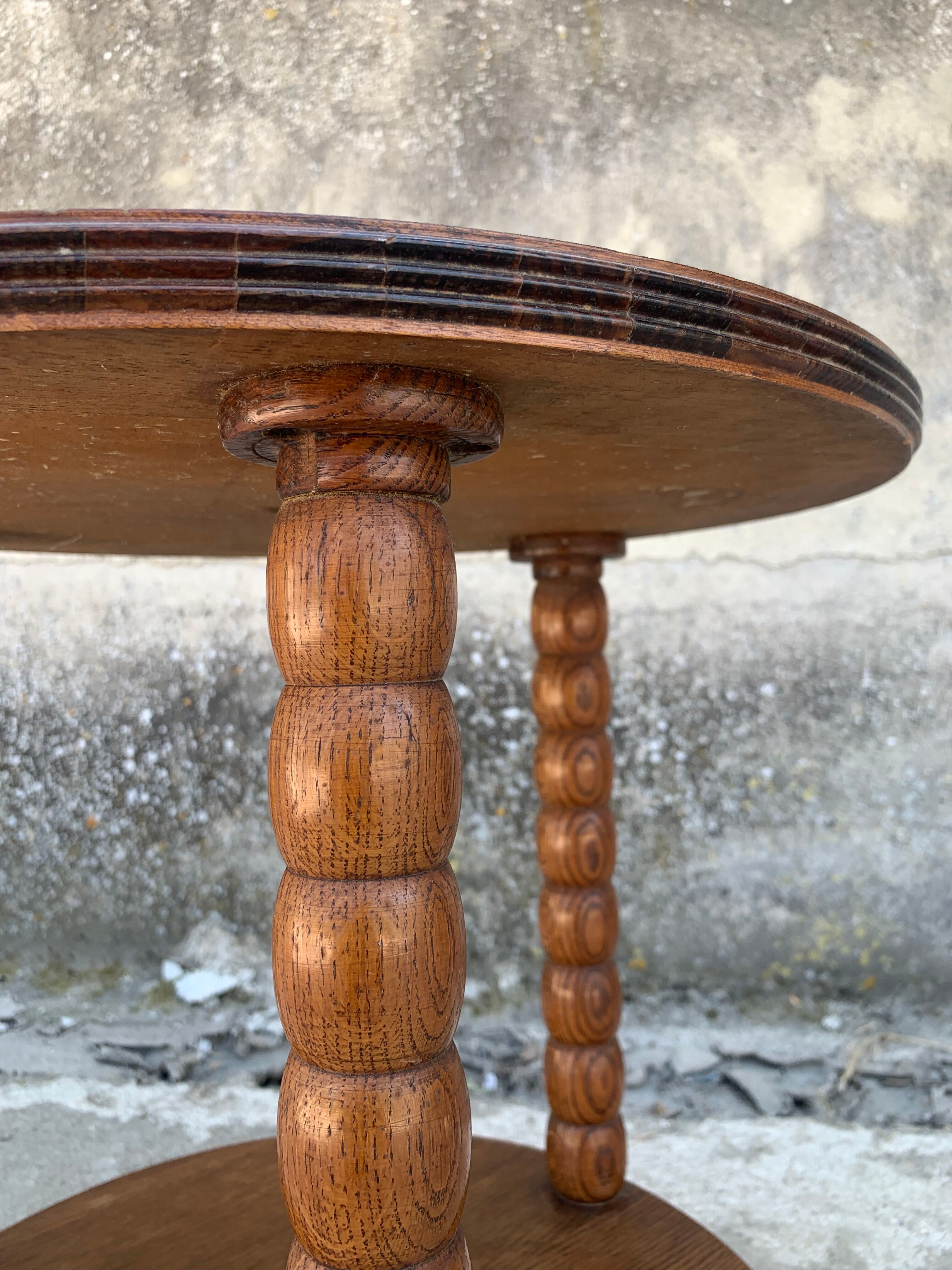 Old round side table