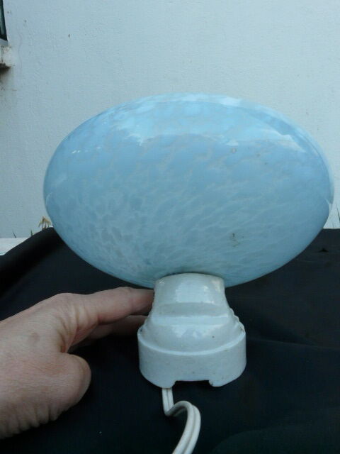 Clichy glass applied with 50s porcelain support