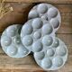 4 art deco oyster plates Digoin Sarreguemines