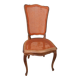 Caned chair in Louis XV style painted orange.