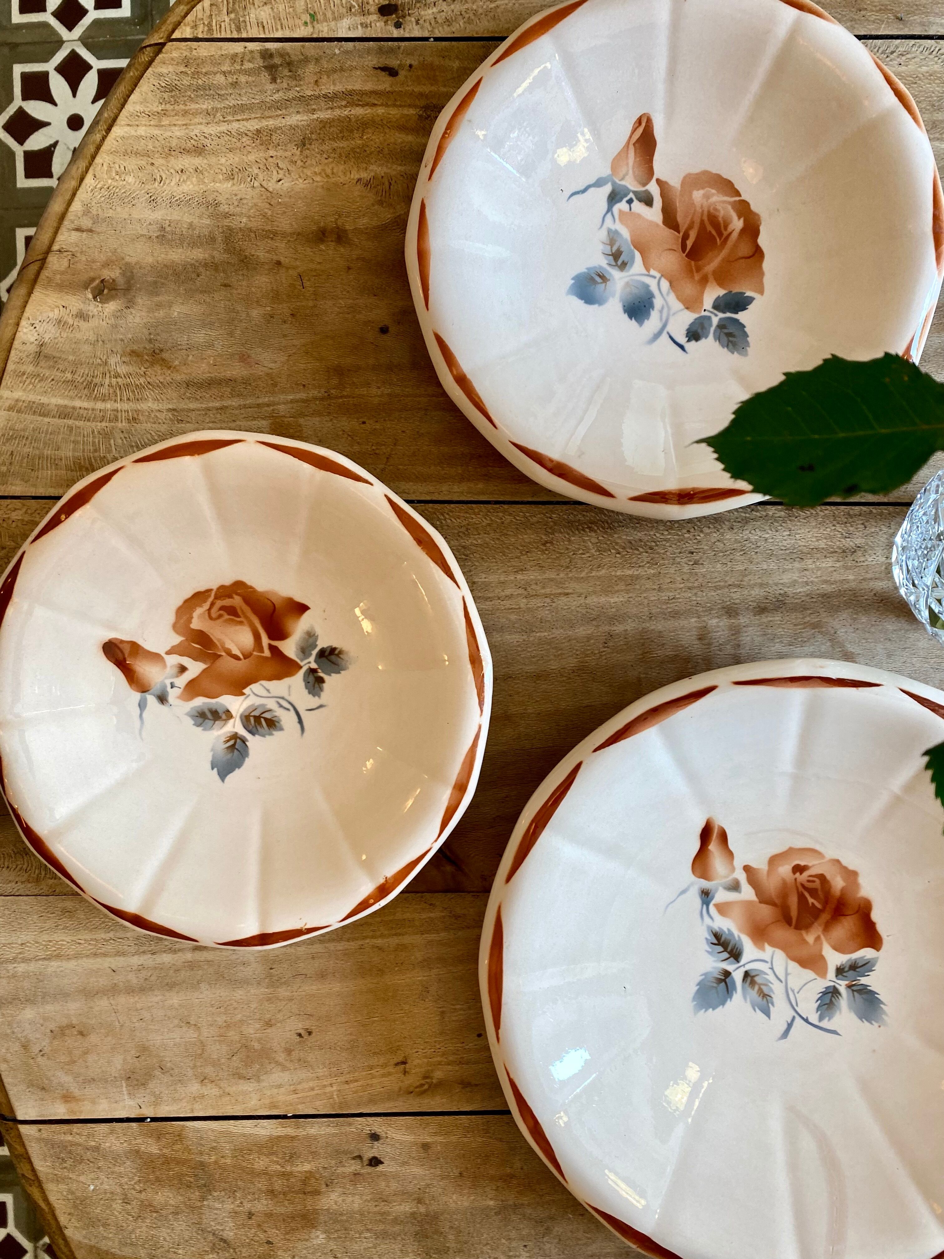 Set of 3 vintage hollow dishes from Digoin