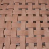 Moroccan leather bench