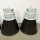 Set of 4 Industrial  Black Enamel Pendant Lamps from Elektrosvit, 1970s