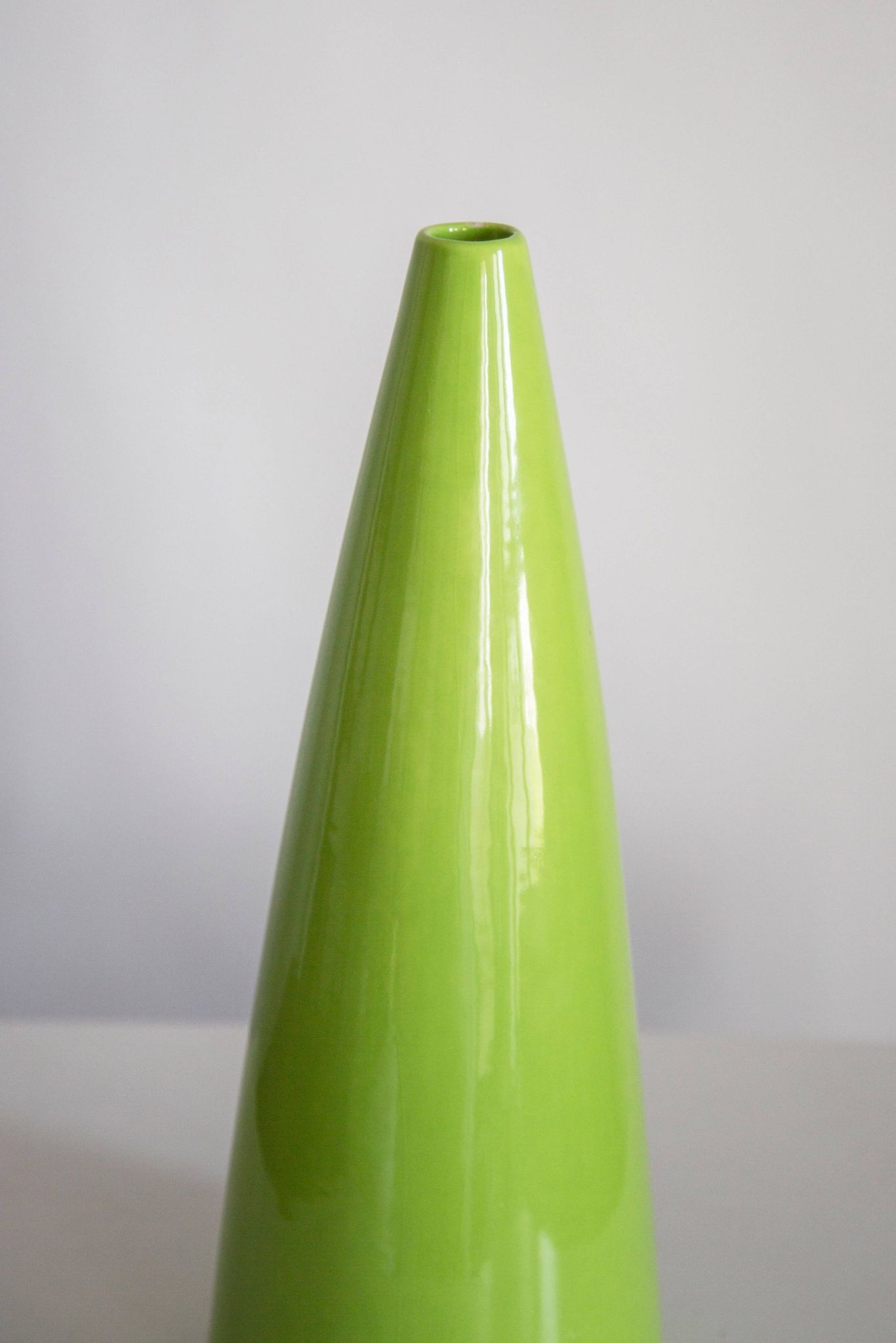 Vintage Mid-Century Green Artistic Ceramic Vase, Europe, 1970s