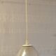 Suspension globe en verre juponné - mid. XXeme