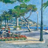 Paul Dominique Audfray - View of Nice, oil on canvas
